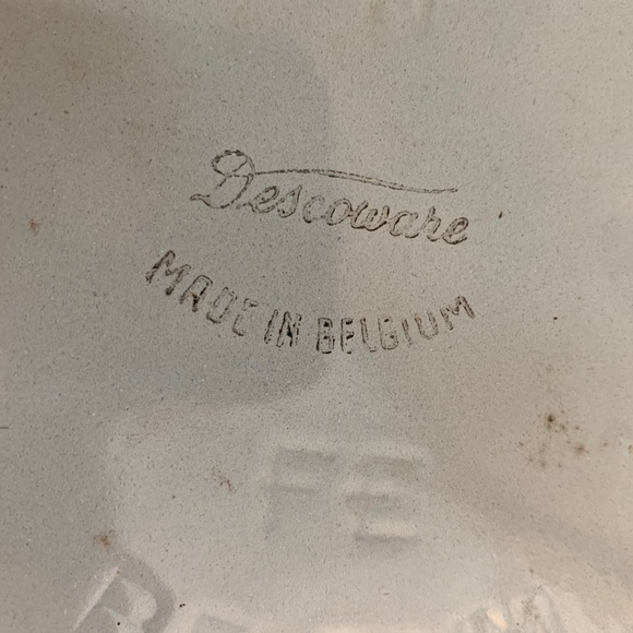 Vtg Descoware Enamel Cast Iron Sauce Pan Pot Belgium 1Qt  Robins Egg Blue - Picture 7 of 9